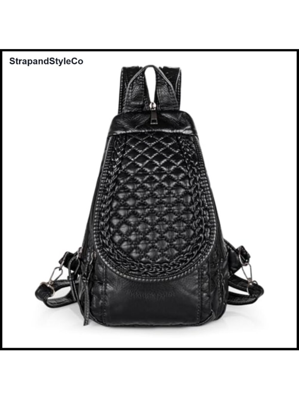 PU Leather Crossbody Sling Bag Chest Fanny Pack Travel Purse